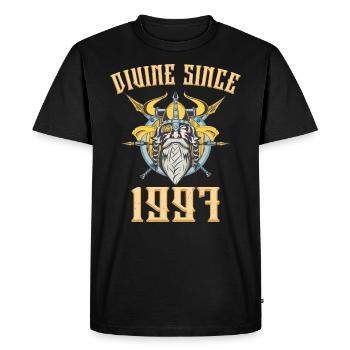 Dieu Viking, Divin Depuis 1997 Anniversaire 26 Ans - T-shirt Premium bio Homme - noir - Devant - Nico (187cm)