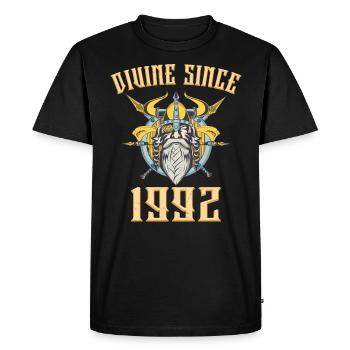 Dieu Viking, Divin Depuis 1992 Anniversaire 31 Ans - T-shirt Premium bio Homme - noir - Devant - Nico (187cm)