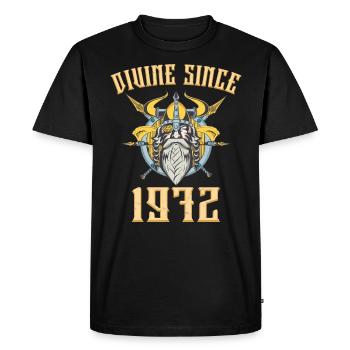 Dieu Viking, Divin Depuis 1972 Anniversaire 51 Ans - T-shirt Premium bio Homme - noir - Devant - Nico (187cm)
