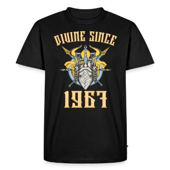 Dieu Viking, Divin Depuis 1967 Anniversaire 56 Ans - T-shirt Premium bio Homme - noir - Devant - Nico (187cm)
