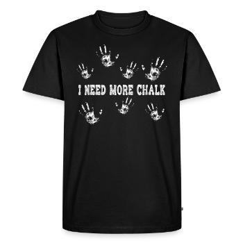 J’ai besoin de plus d’escalade de bloc de craie - T-shirt Premium bio Homme - noir - Devant - Nico (187cm)