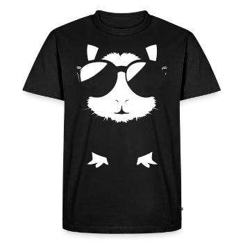 Funny Guinea Pig with Sunglasses Guinea Pigs - Men's Premium Organic T-Shirt - black - Front - Nico (187cm)