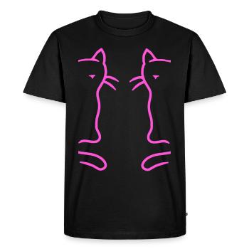 Rétro Chats Vintage 90s 80s Chat Enfants - T-shirt Premium bio Homme - noir - Devant - Nico (187cm)