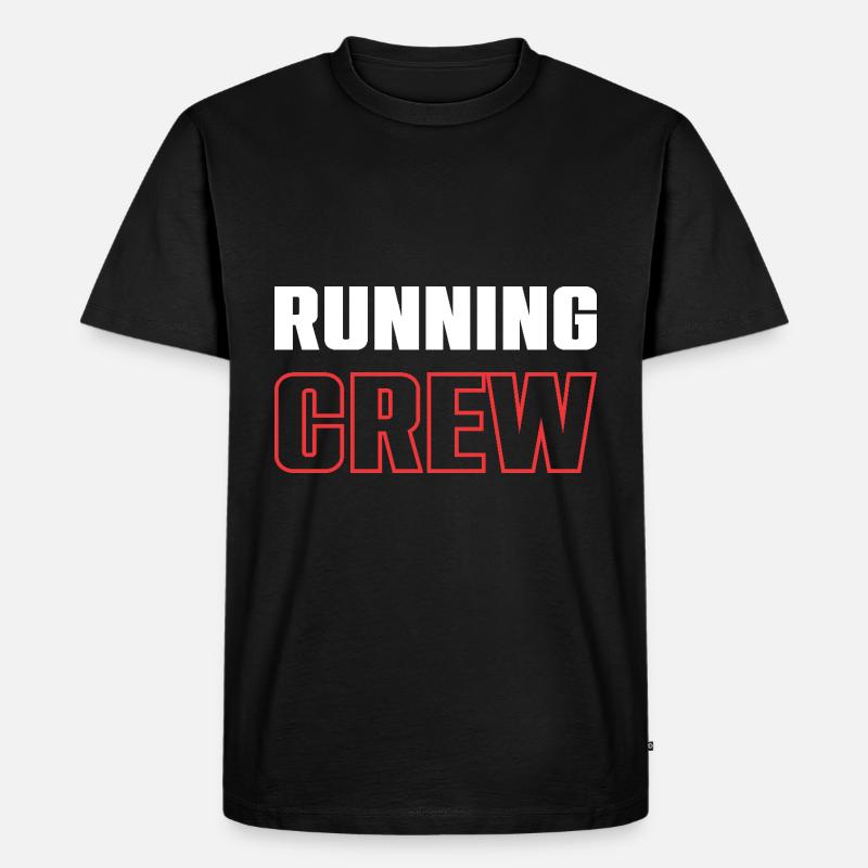 Running Crew - Männer Premium Bio T-Shirt - Schwarz