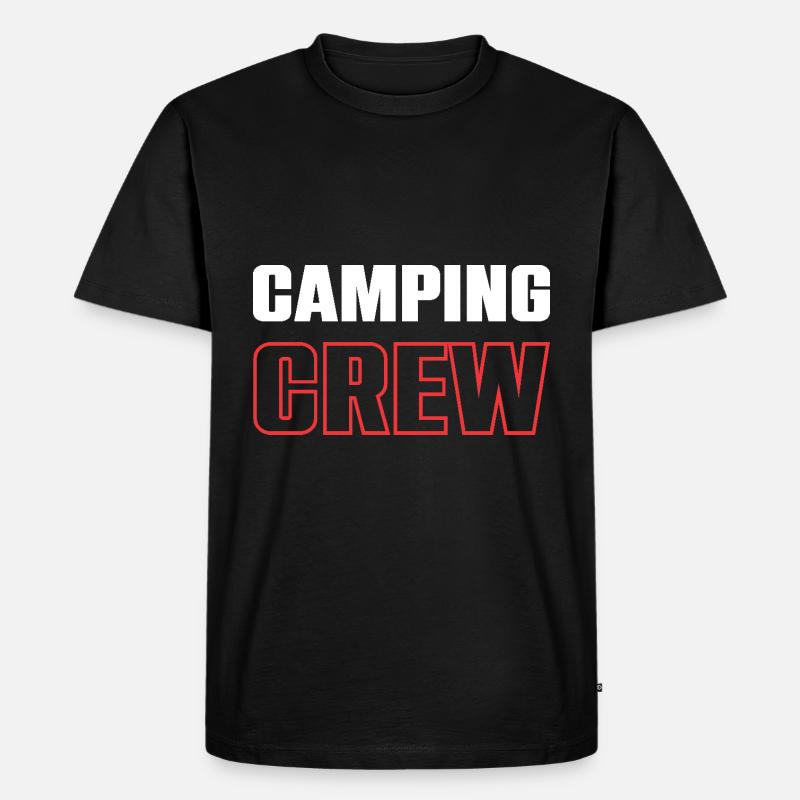 Camping Crew - Männer Premium Bio T-Shirt - Schwarz