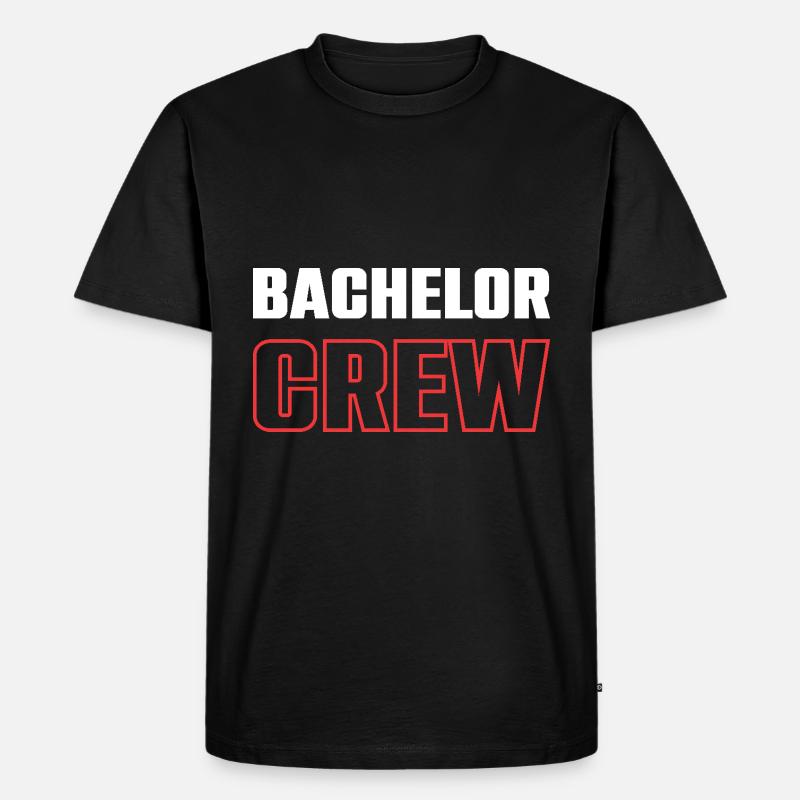 Bachelor Crew - Männer Premium Bio T-Shirt - Schwarz