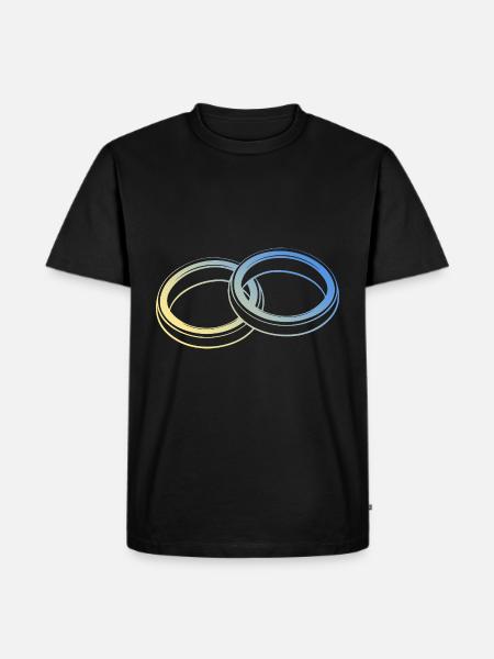Wedding Wedding Rings - Men's Premium Organic T-Shirt - black