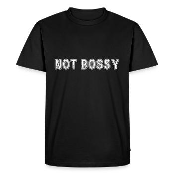 Pas autoritaire juste drôle assertif - T-shirt Premium bio Homme - noir - Devant - Nico (187cm)