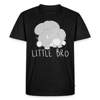 petit frère - T-shirt Premium bio Homme - noir - Devant - Nico (187cm)