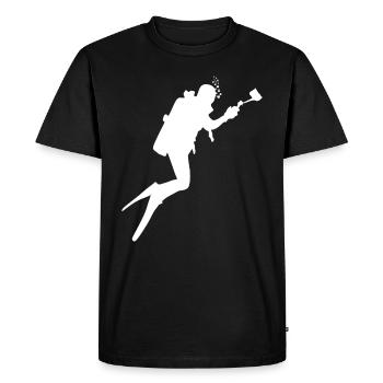 Cadeau cool de plongée - T-shirt Premium bio Homme - noir - Devant - Nico (187cm)
