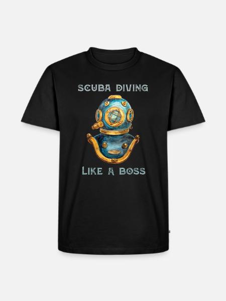 Scuba Diving Like A Boss - Men's Premium Organic T-Shirt - black
