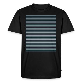 Pattern Blue Stripes - Men's Premium Organic T-Shirt - black - Front - Nico (187cm)