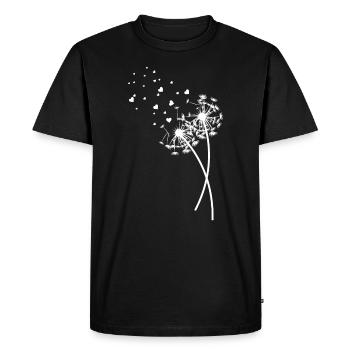 Fleur de pissenlit cadeau pissenlit - T-shirt Premium bio Homme - noir - Devant - Nico (187cm)