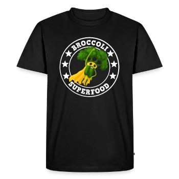 Super aliment au brocoli - T-shirt Premium bio Homme - noir - Devant - Nico (187cm)