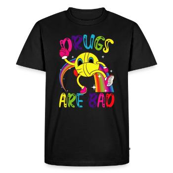 Festival Psychedelic - Men's Premium Organic T-Shirt - black - Front - Nico (187cm)