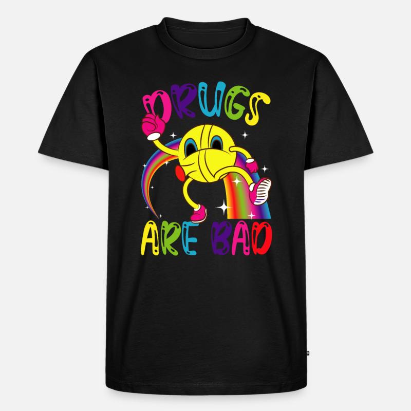 Festival Psychedelic - Männer Premium Bio T-Shirt - Schwarz