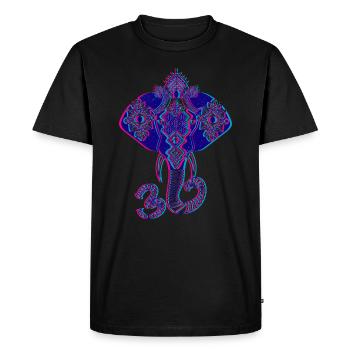T-shirt Om Acid Goa Party Rave - T-shirt Premium bio Homme - noir - Devant - Nico (187cm)