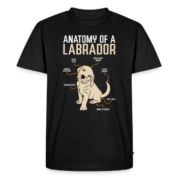 Labrador d'anatomie - T-shirt Premium bio Homme - noir - Devant - Nico (187cm)