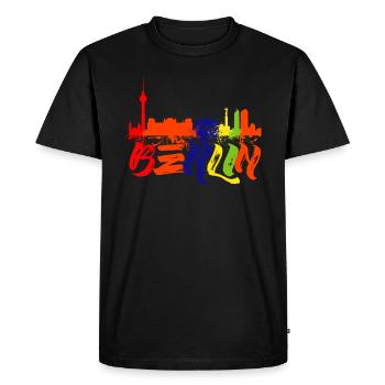 Berlin Art Berliner Skyline Cadeau - T-shirt Premium bio Homme - noir - Devant - Nico (187cm)