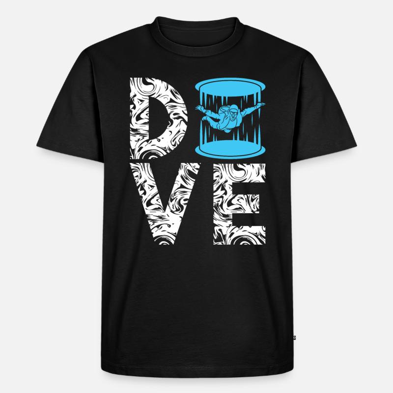 Dive Skydiving Skydiver - Männer Premium Bio T-Shirt - Schwarz
