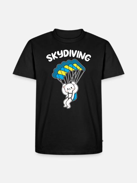 Skydiving Cat Skydiver - Men's Premium Organic T-Shirt - black