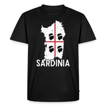 Pavillon Sardaigne Sardinia vacances - T-shirt Premium bio Homme - noir - Devant - Nico (187cm)