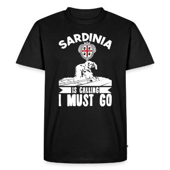Sardaigne Appelle Sardinia Italie - T-shirt Premium bio Homme - noir - Devant - Nico (187cm)