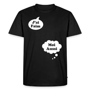 J'ai Faim Moi Aussi Cadeau Humour De Grossesse - T-shirt Premium bio Homme - noir - Devant - Nico (187cm)