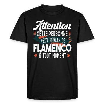 Flamenco Danse Espagne Espagnol Cadeau Humour - T-shirt Premium bio Homme - noir - Devant - Nico (187cm)