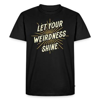 Let Your Weirdness Shine - Men's Premium Organic T-Shirt - black - Front - Nico (187cm)