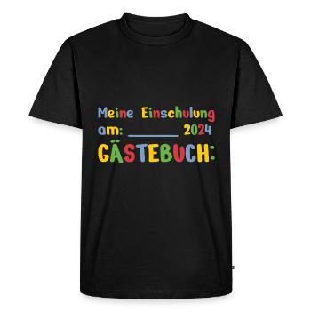 Schoolchild 2024 Guestbook Enrollment - Men's Premium Organic T-Shirt - black - Front - Nico (187cm)