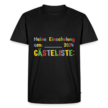 Schoolchild 2024 Guest List School Enrollment - Men's Premium Organic T-Shirt - black - Front - Nico (187cm)