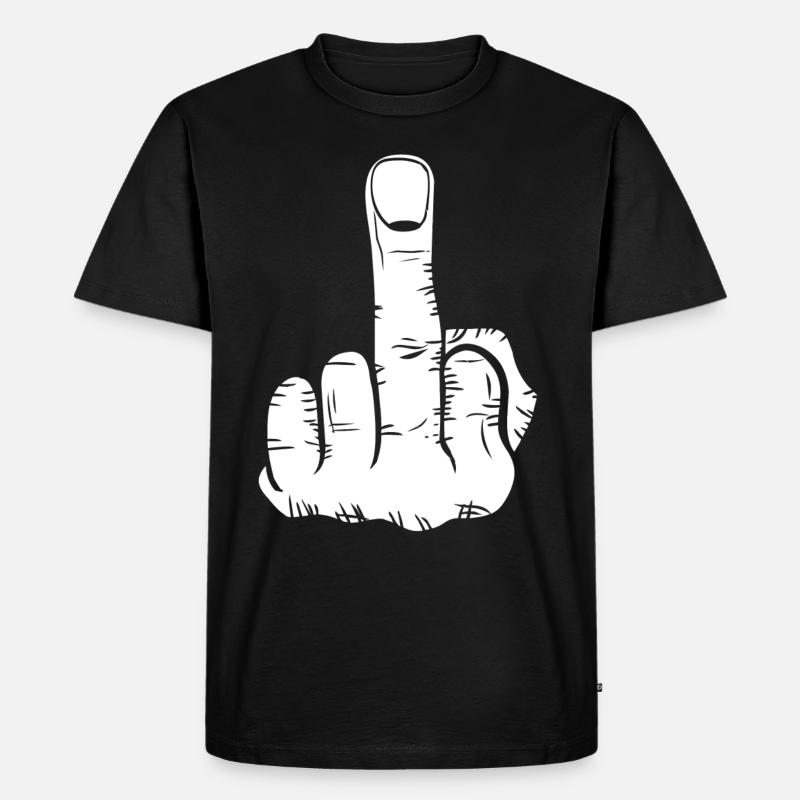 Mittelfinger! Geschenk - Männer Premium Bio T-Shirt - Schwarz