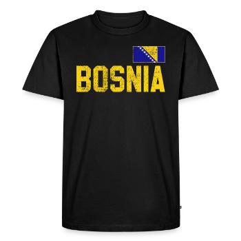 Bosnie - T-shirt Premium bio Homme - noir - Devant - Nico (187cm)