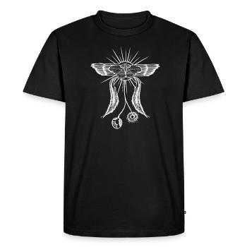 Motte indien pendentifs spirituel soleil t-shirt - T-shirt Premium bio Homme - noir - Devant - Nico (187cm)