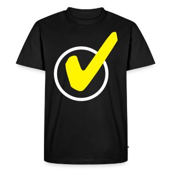 crochet symbole tique tique - T-shirt Premium bio Homme - noir - Devant - Nico (187cm)