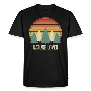 Natur Liebhaber - Amoureux de la nature - Naturliebhaber - T-shirt Premium bio Homme - noir - Devant - Nico (187cm)