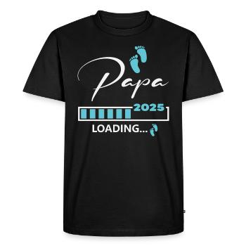 Papa 2025 loading - Men's Premium Organic T-Shirt - black - Front - Nico (187cm)