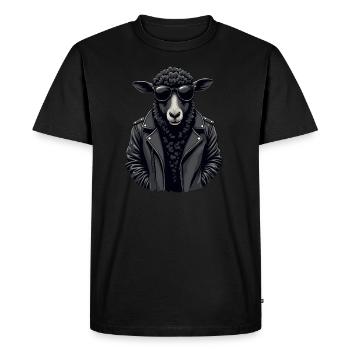 Mouton noir - T-shirt Premium bio Homme - noir - Devant - Nico (187cm)