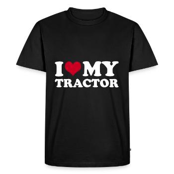 J’adore mon tracteur Traktor - T-shirt Premium bio Homme - noir - Devant - Nico (187cm)