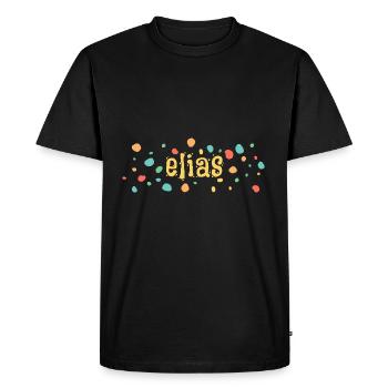 Taches de couleur elias - T-shirt Premium bio Homme - noir - Devant - Nico (187cm)