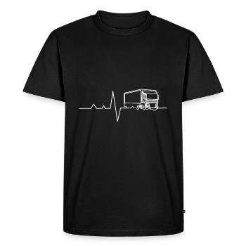 Camion chauffeur camion camion impulsion - T-shirt Premium bio Homme - noir - Devant - Nico (187cm)