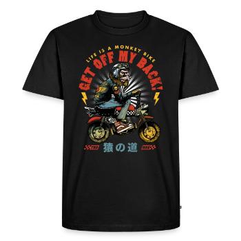 Life is a Monkey Bike - Männer Premium Bio T-Shirt - Schwarz - Vorne - Nico (187cm)