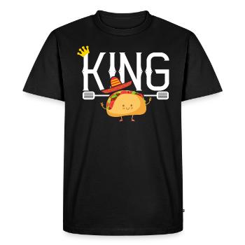 king taco tacos cuisine mexicaine - T-shirt Premium bio Homme - noir - Devant - Nico (187cm)
