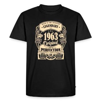 60e anniversaire Cadeau Mythe Légende Original - T-shirt Premium bio Homme - noir - Devant - Nico (187cm)