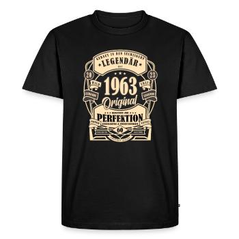 60e anniversaire Cadeau Mythe Légende Original - T-shirt Premium bio Homme - noir - Devant - Nico (187cm)