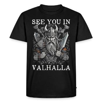 Rendez-vous au Valhalla - T-shirt Premium bio Homme - noir - Devant - Nico (187cm)