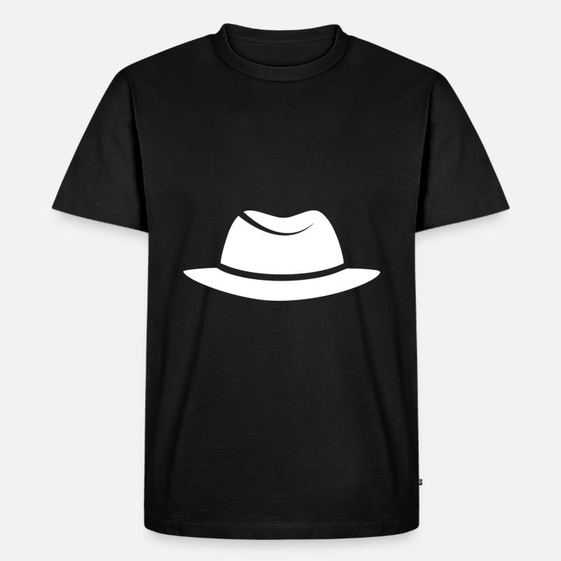 Hut - Männer Premium Bio T-Shirt - Schwarz