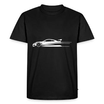 Tuning Logo Voiture de sport - T-shirt Premium bio Homme - noir - Devant - Nico (187cm)