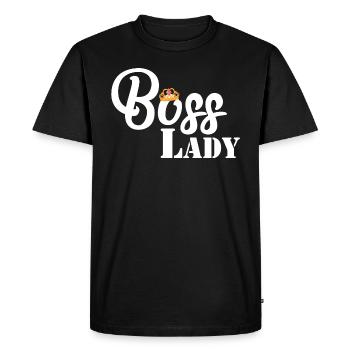Patronne - T-shirt Premium bio Homme - noir - Devant - Nico (187cm)